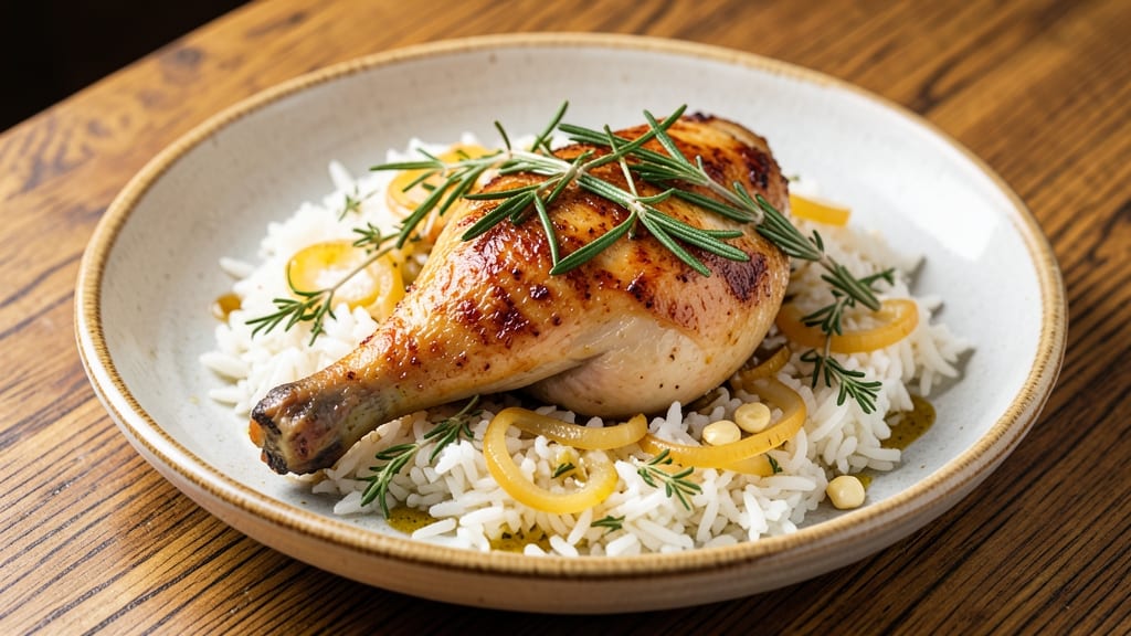 A Chef's Life Chicken and Rice Recipe: One-Pot Herb-Infused Harmony with Golden Crisp