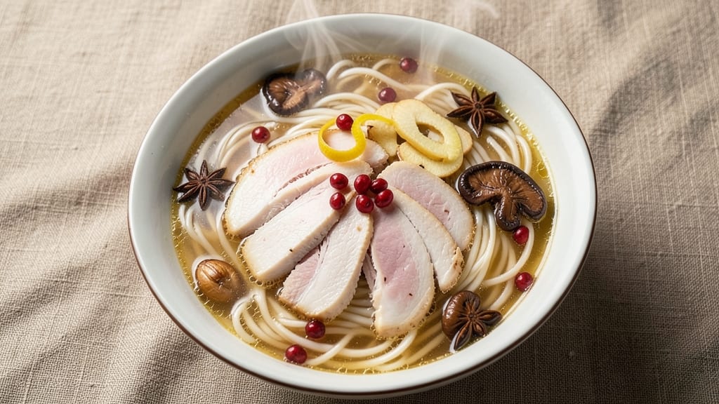 Authentic Chinese Chicken Noodle Soup Recipe: Fragrant Star-Anise and Ginger Elixir