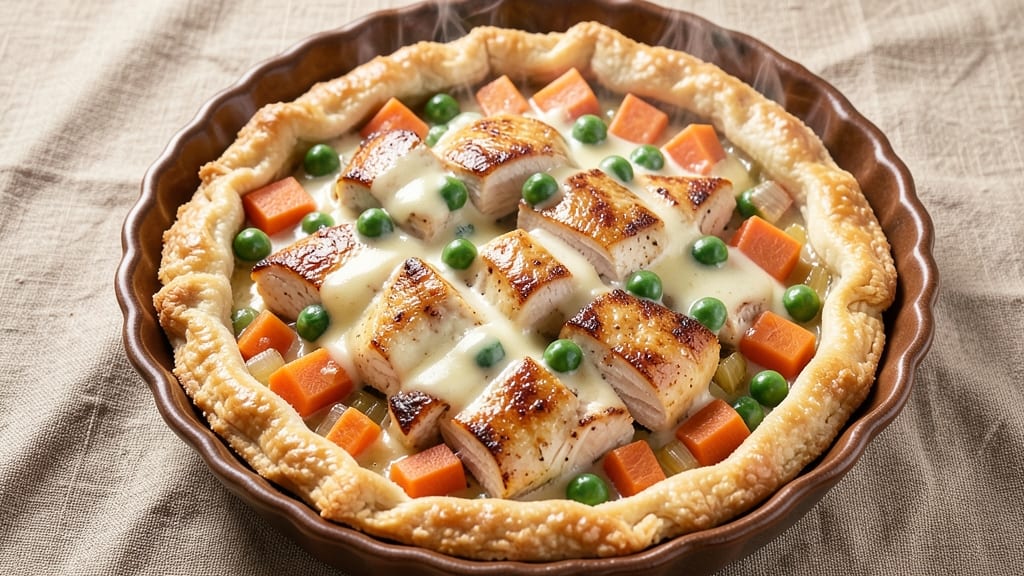 6-Inch Chicken Pot Pie Recipe: Flaky Crust Hugs Savory Gravy and Tender Chicken