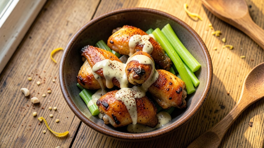 Baked Chicken Wing Dings Recipe: Celery-Stuffed Crunch With Melty Centers