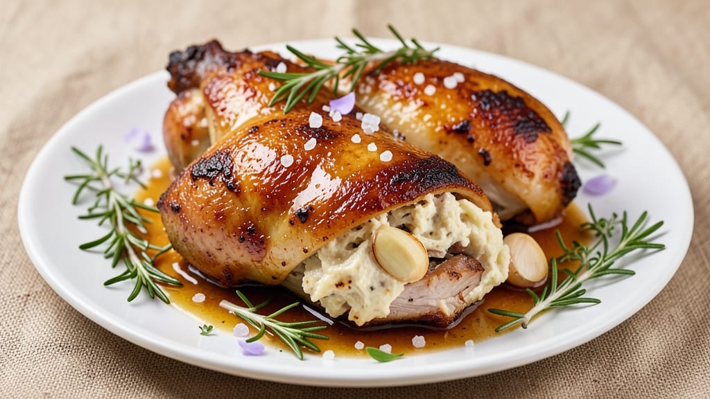 Baked Stuffed Chicken Thighs Recipe: Herb-Buttered Crust Meets Savory Filling