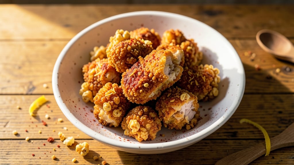 Air Fry Popcorn Chicken Recipe: Crunchy Parmesan-Crusted Bites in 12 Minutes
