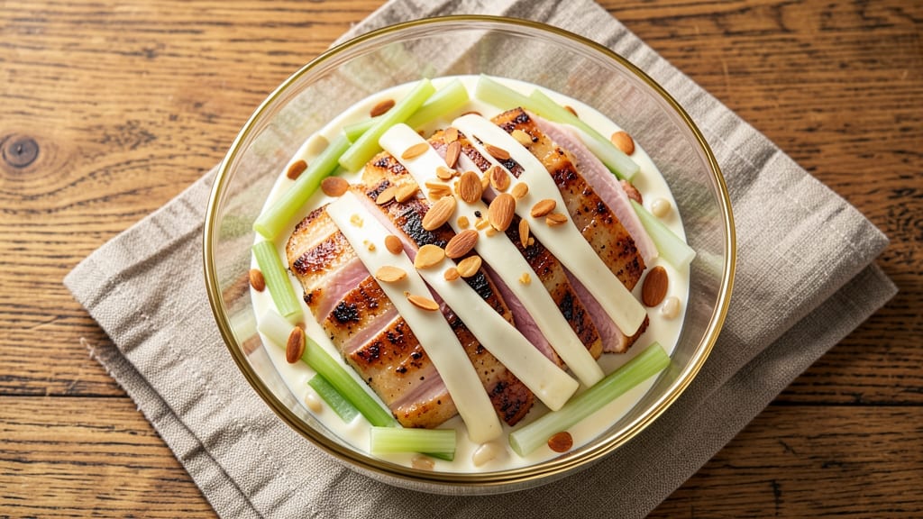 Aladdin's Chicken Salad Recipe: Celery-Cream Cheese Fusion With Crunchy Toasted Almonds