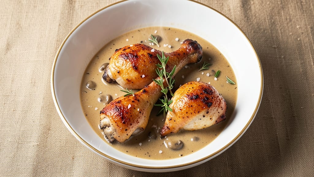 Baked Chicken Drumsticks With Cream of Mushroom Soup Recipe: Rich Sauce-Braised Crispy Skin