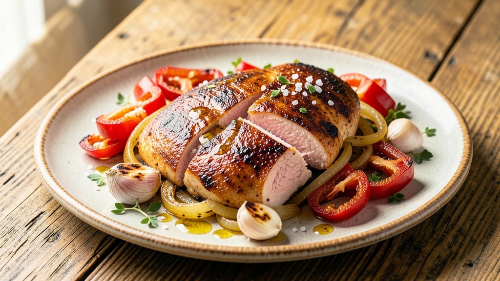 Baked Chicken Breast With Peppers And Onions Recipe: One-Pan Herb-Roasted Harmony