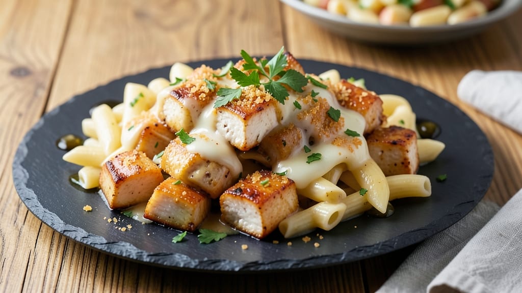 Applebee's 3 Cheese Chicken Penne Copycat Recipe: Pasta Hugs Creamy Melty Cheese and Tender Chicken