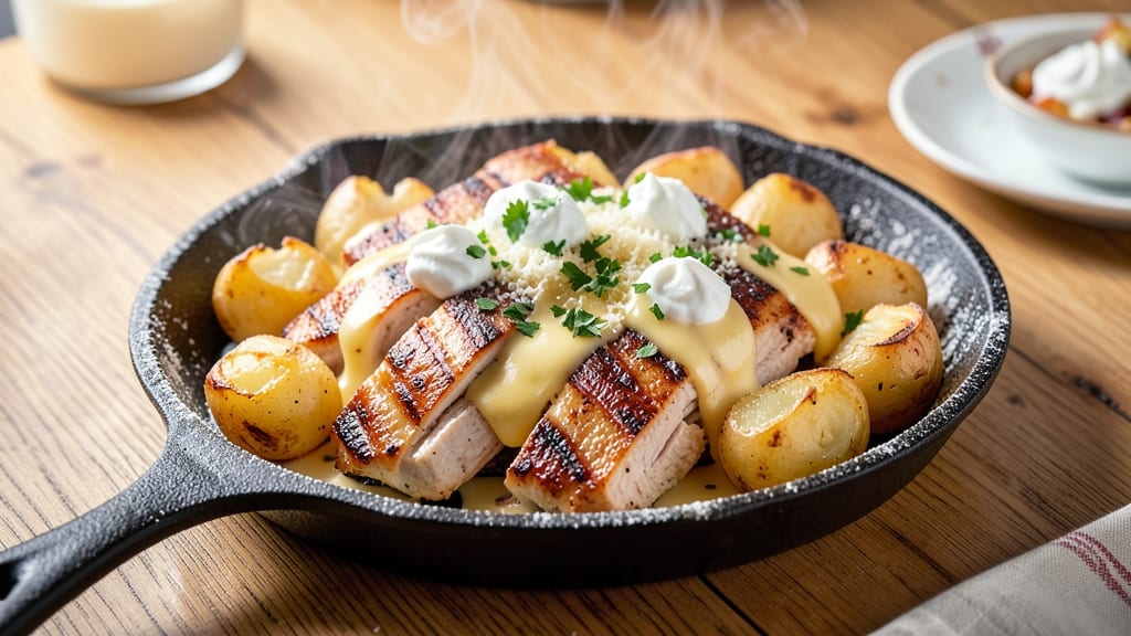 Applebee's Sizzling Chicken Skillet Recipe: Crispy Parmesan Bites Over Creamy Cheese Sauce