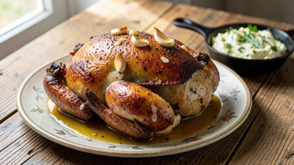Amish Roasted Chicken Recipe: Buttermilk-Brined Crisp Skin and Juicy Centers