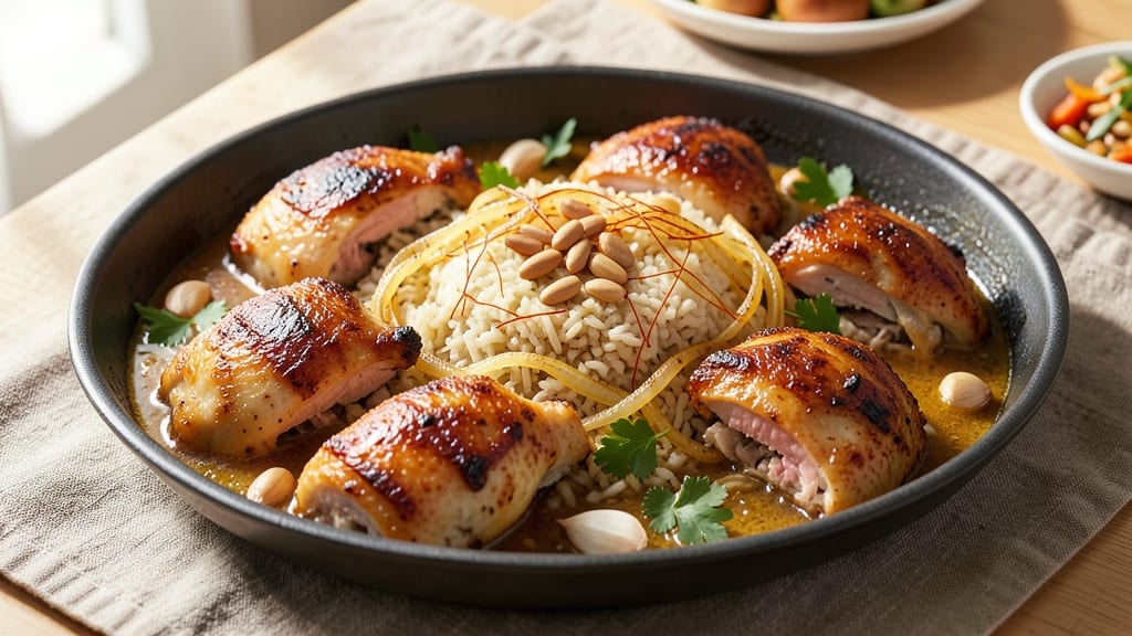 Baked Chicken Paella Recipe: Saffron-Infused Aromas and Crispy Top Layer