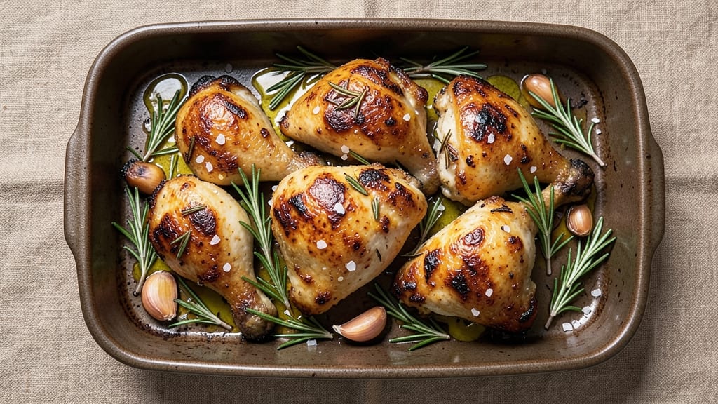 Baked Rosemary Chicken Leg Quarters Recipe: Herb-Infused Crisp Without Dry Bites