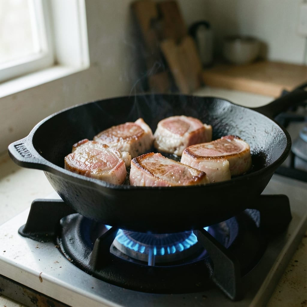 The first pass, in the pan