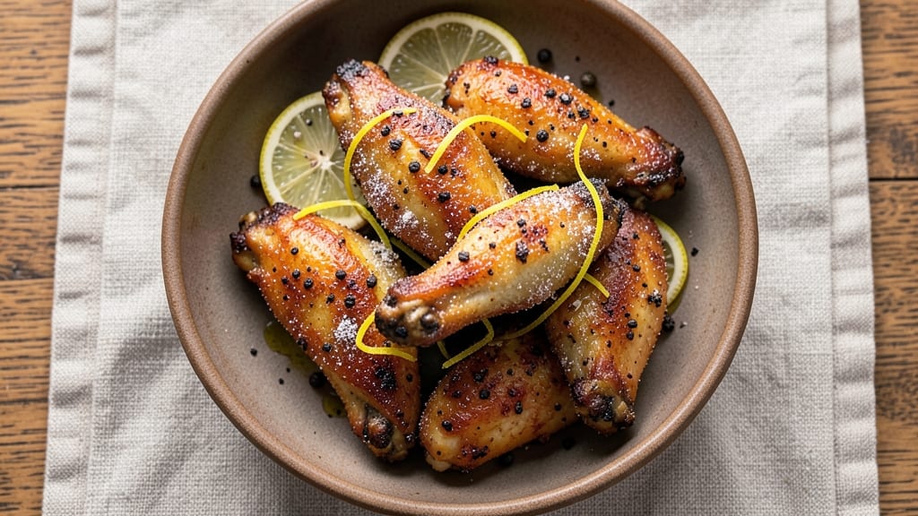 Air Fry Lemon Pepper Chicken Wings Recipe: Zesty Crispy Bites in 15 Minutes