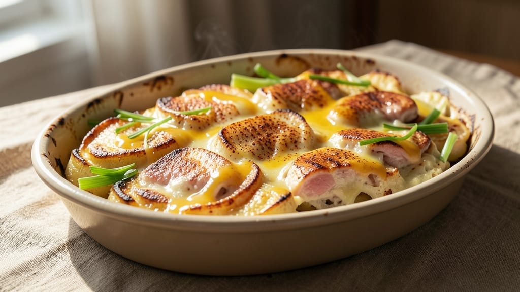 Betty Crocker's Scalloped Potatoes And Chicken Recipe: Celery-Crusted Layers of Comfort
