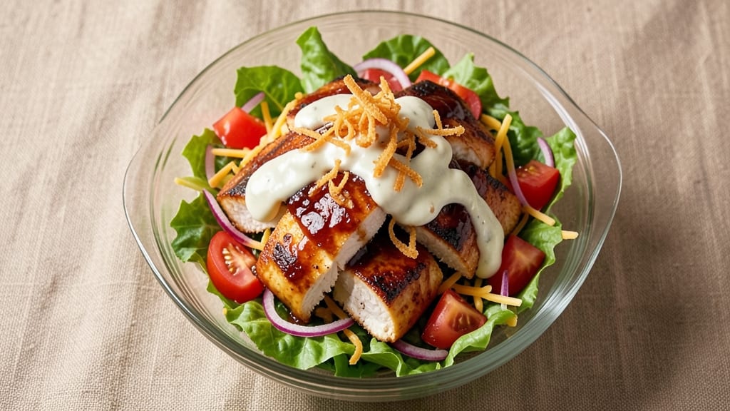 Barbeque Ranch Chicken Salad Recipe: Cheesecake Factory's Crunchy Nut Topping Twist