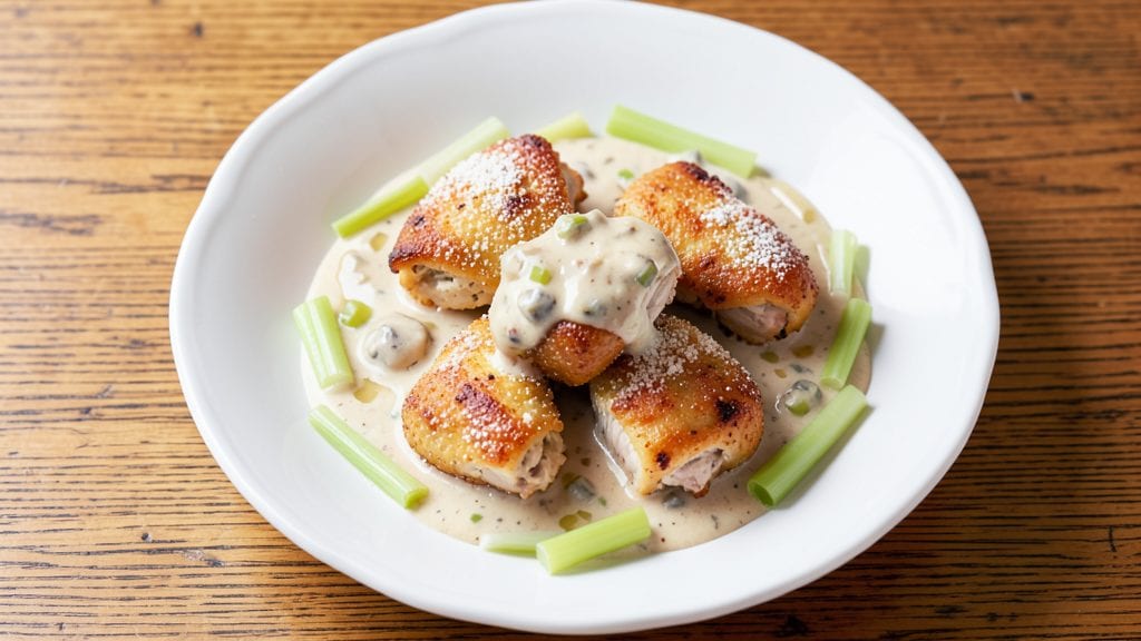 Campbell's Chicken à LA King Recipe: Vinegar-Braised Celery Crust for Crunchy Texture