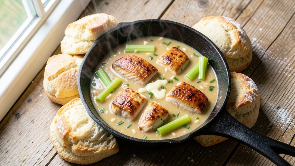 Campbell's Easy Chicken and Biscuits Recipe: Celery-Crusted Crunch Meets Creamy Gravy Magic