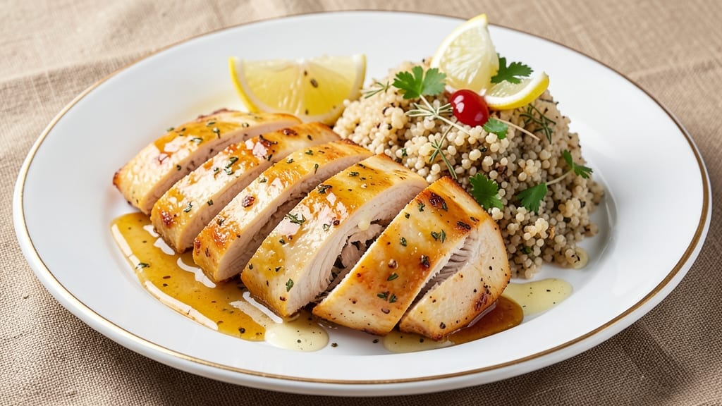 Applebee's Lemon Chicken With Quinoa Recipe: Zesty Herb Crust Over Fluffy Quinoa Bites