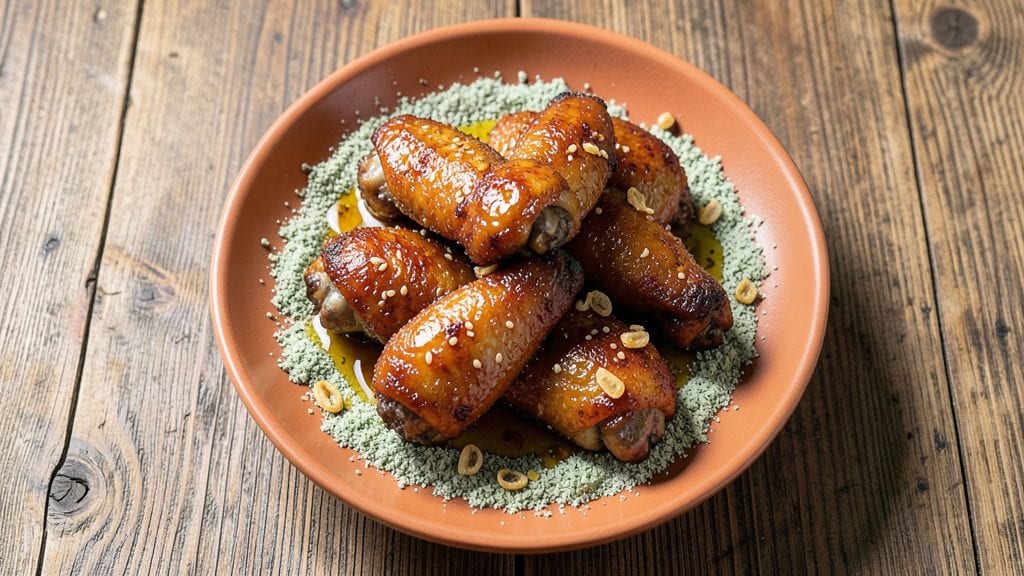 Chinese Style Chicken Wings Recipe: Five-Spice Glaze with Crunchy Celery Crust