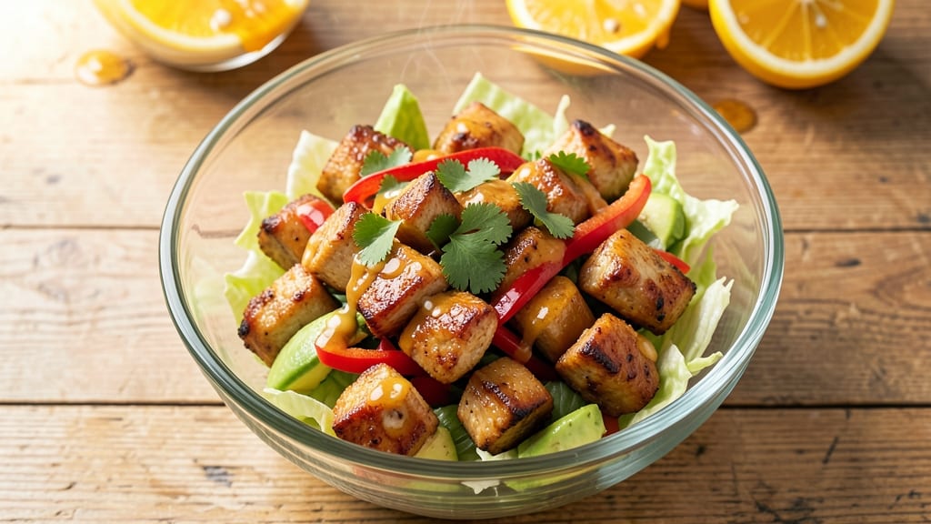 Chili's Caribbean Chicken Salad Recipe: Tropical Vinaigrette and Crispy Chicken Bites