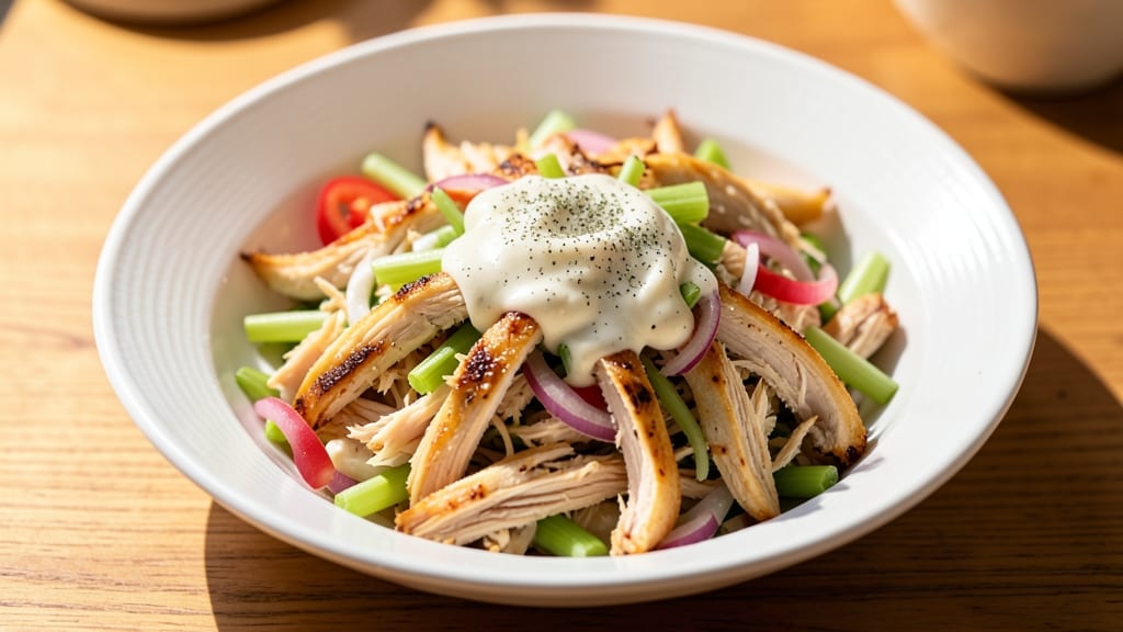 Copycat Sam's Club Rotisserie Chicken Salad Recipe: Celery-Crusted Creaminess With Vinegar Zing