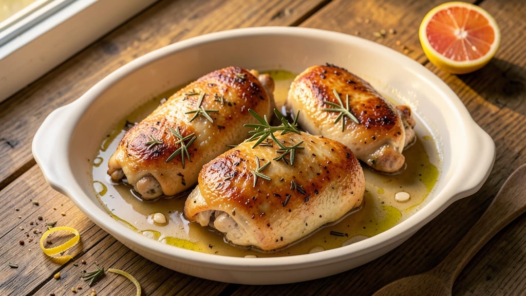 Baked Chicken in White Wine Recipe: Herb-Infused Moisture with Bright Citrus Twist