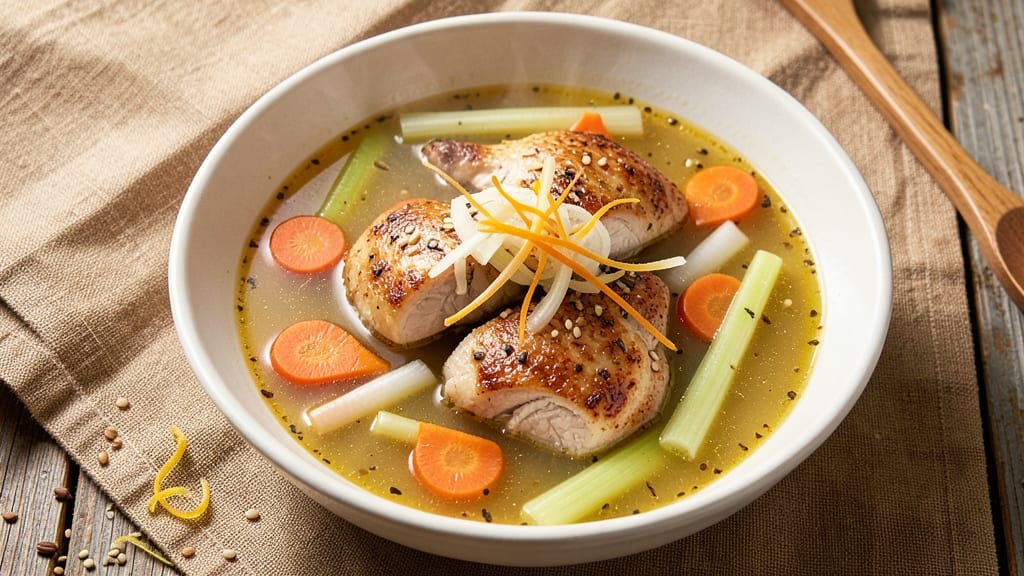 Alkaline Chicken Soup Recipe: Gut-Soothing Turmeric-Ginger Elixir