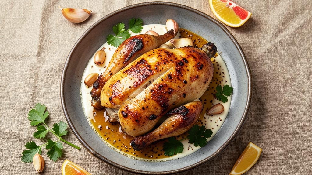 Arabic Roasted Chicken Recipe: Spiced Yogurt Marinated Crisp With Juicy Centers