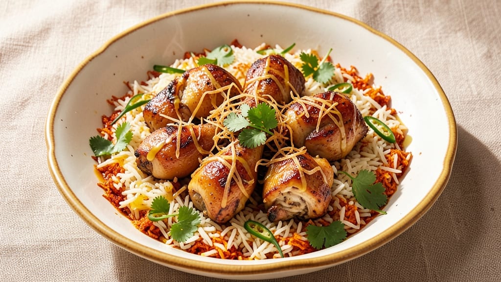 Baked Biryani Chicken Recipe: Fragrant Saffron Rice and Spiced Meat in One Pot