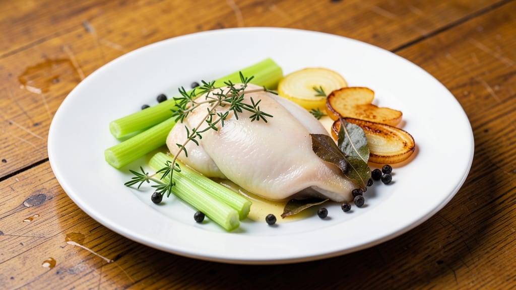 Gordon Ramsay's Poached Chicken Recipe: Celery-Infused Clarity and Herbal Brilliance