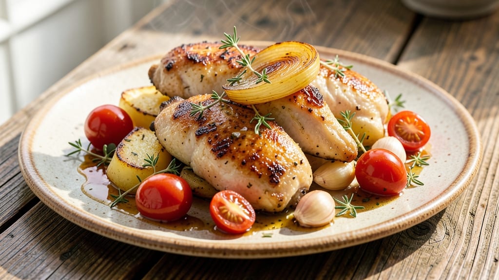 Jamie Oliver's Chicken, Potato, and Tomato Recipe: One-Pan Heartiness With Herby Freshness
