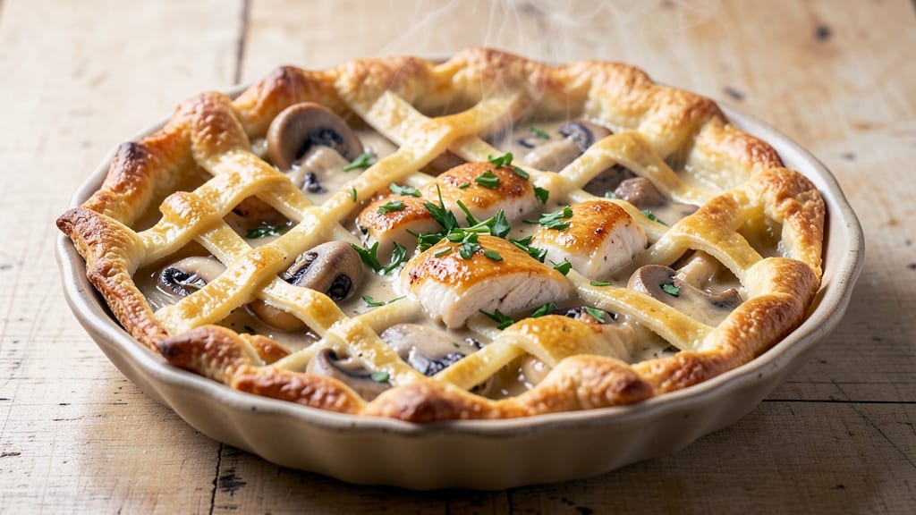 Marie Callender's Creamy Mushroom Chicken Pot Pie Recipe: Golden Crust, Velvety Filling in One Dish