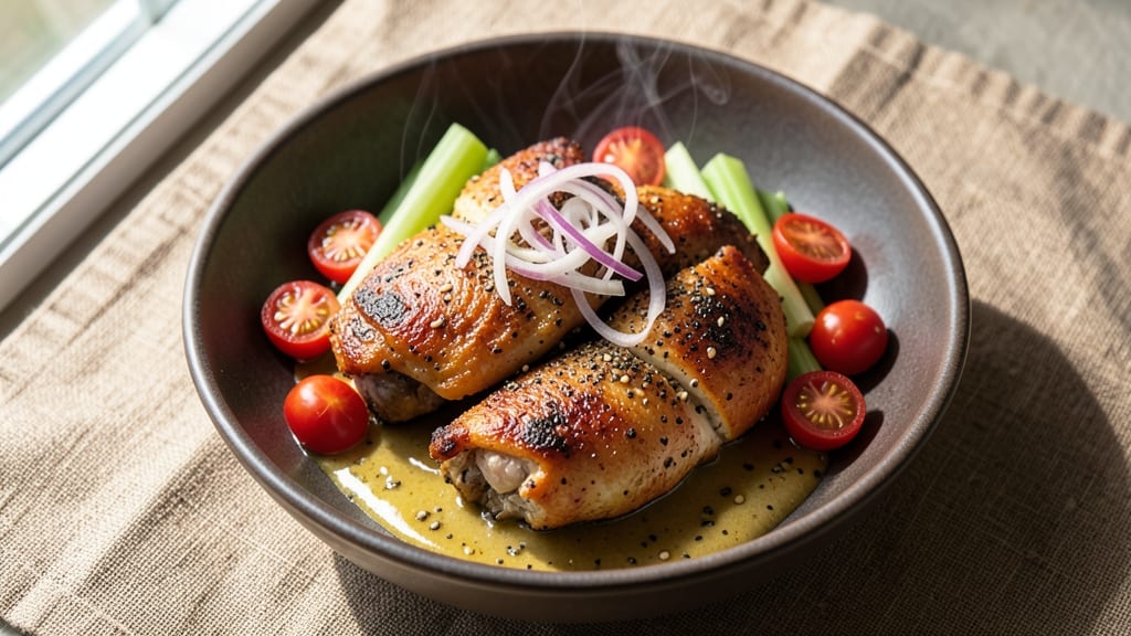 Trader Joe's Shawarma Chicken Thighs Recipe: Celery-Spiced Crust With Vinegar-Kissed Juice